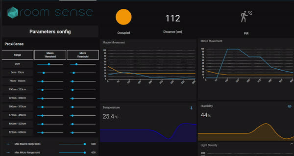 Roomsense IQ IoT Room Monitoring device and presence based Home Automation. screenshot 1